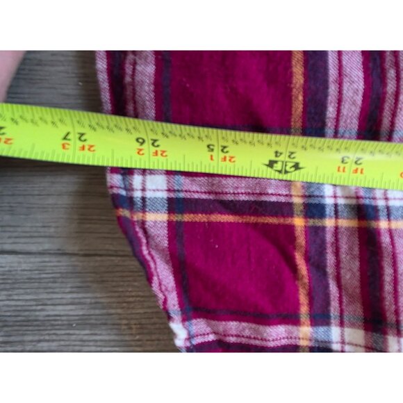 The Woolrich Woman Plaid Flannel Shirt L Red & White Checkered Button-Up - Picture 6 of 7